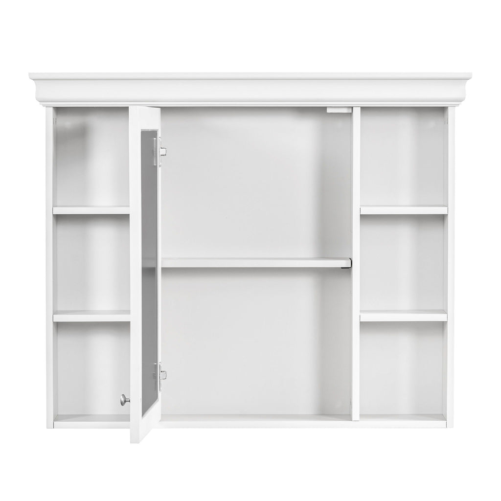 Bathroom Vanity With Medicine Cabinet, Storage Cabinet With 4 Drawers, Adjustable Shelf Mirror