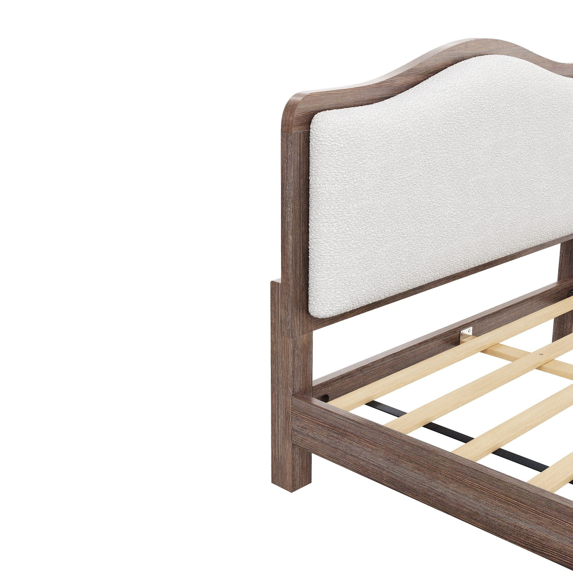Platform Bed With Upholstered Headboard