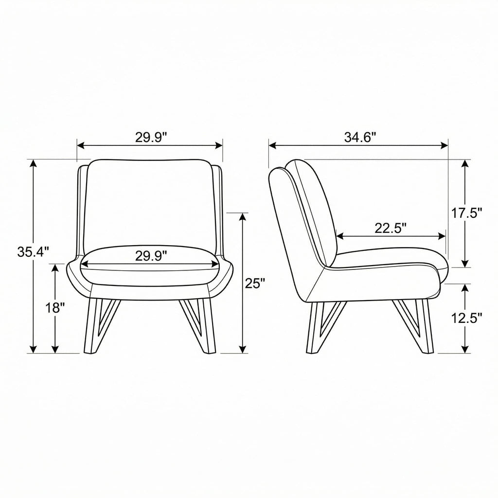 Armless Accent Chair
