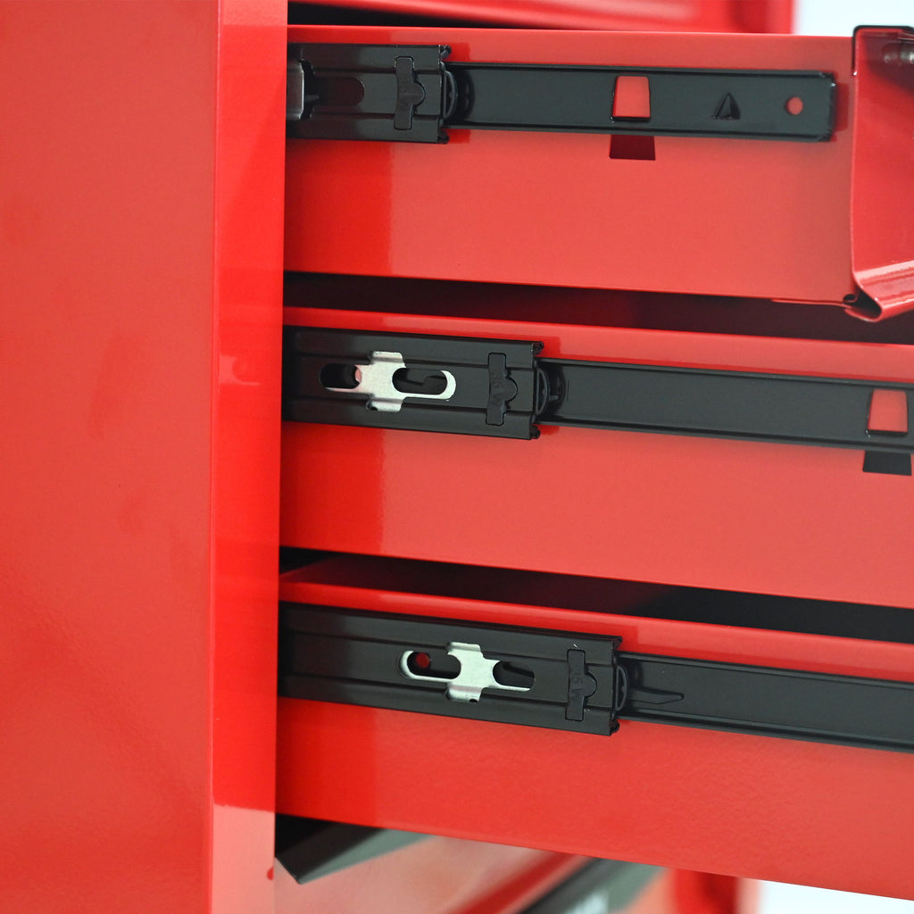 Rolling Metal Tool Chest With Drawers, Steel Storage Cabinet With Ball Bearing Slides