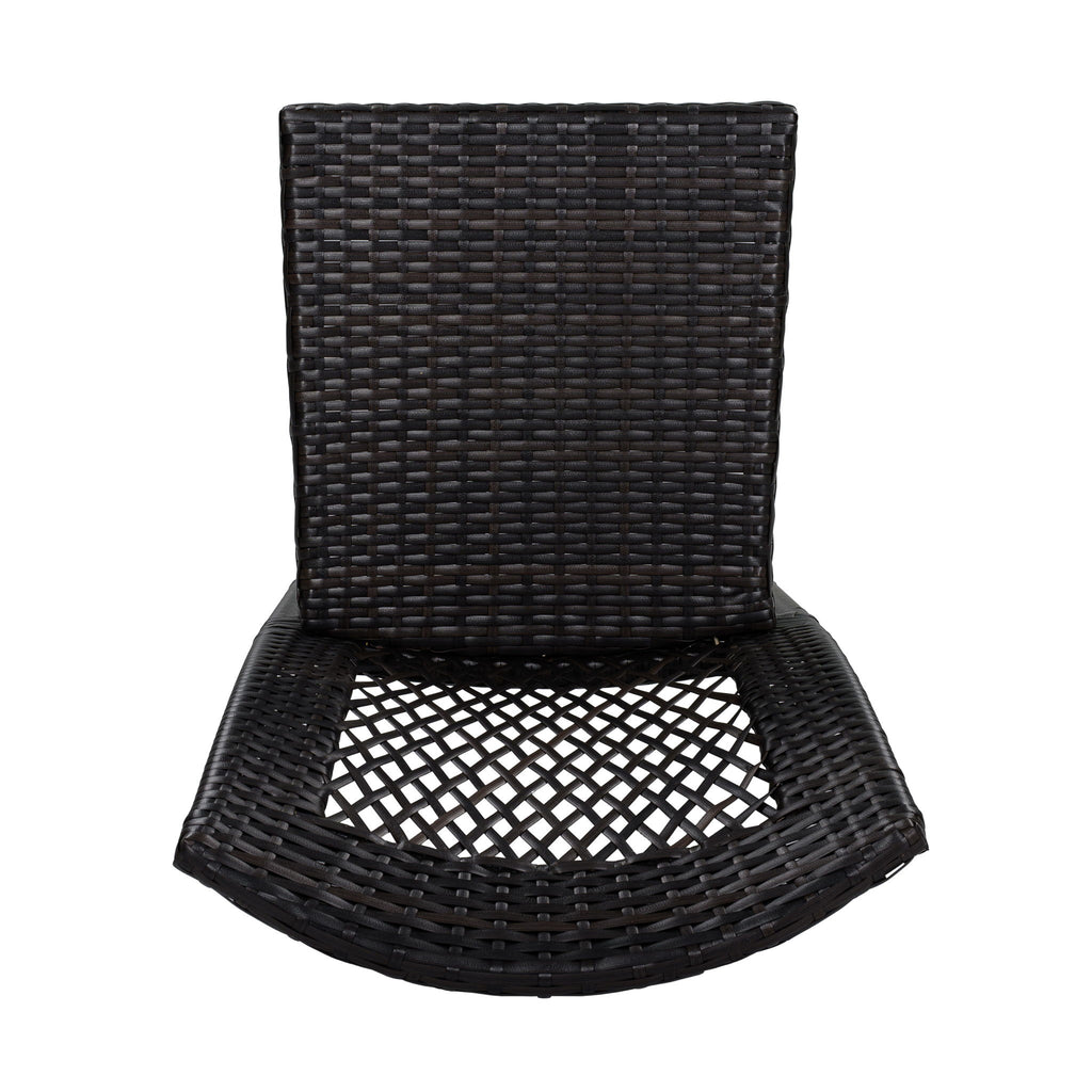 7 Piece Outdoor Dining Set With Table And 6 Chairs - Brown Multi