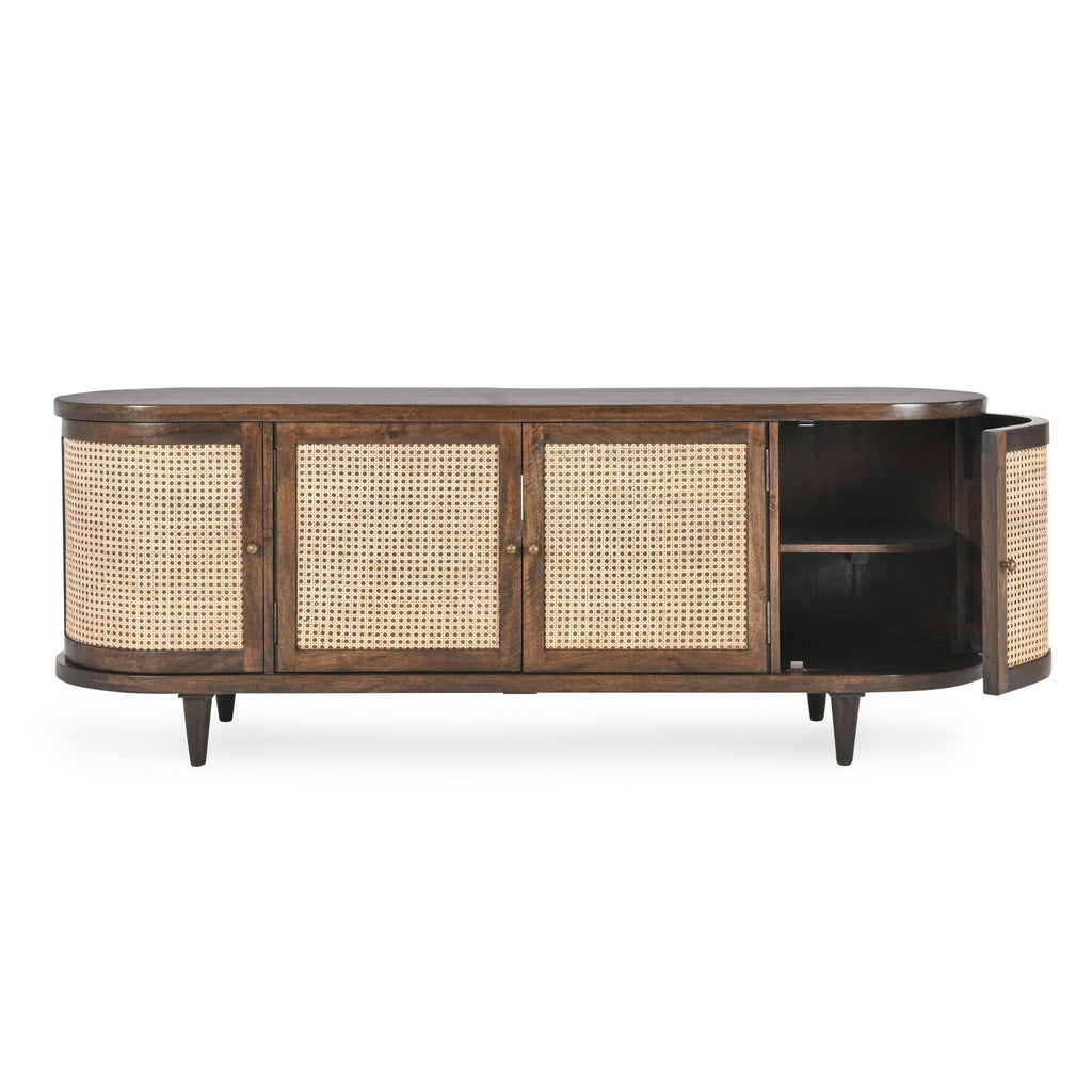 Teresa - 4 Door Buffet - Walnut / Natural Brown