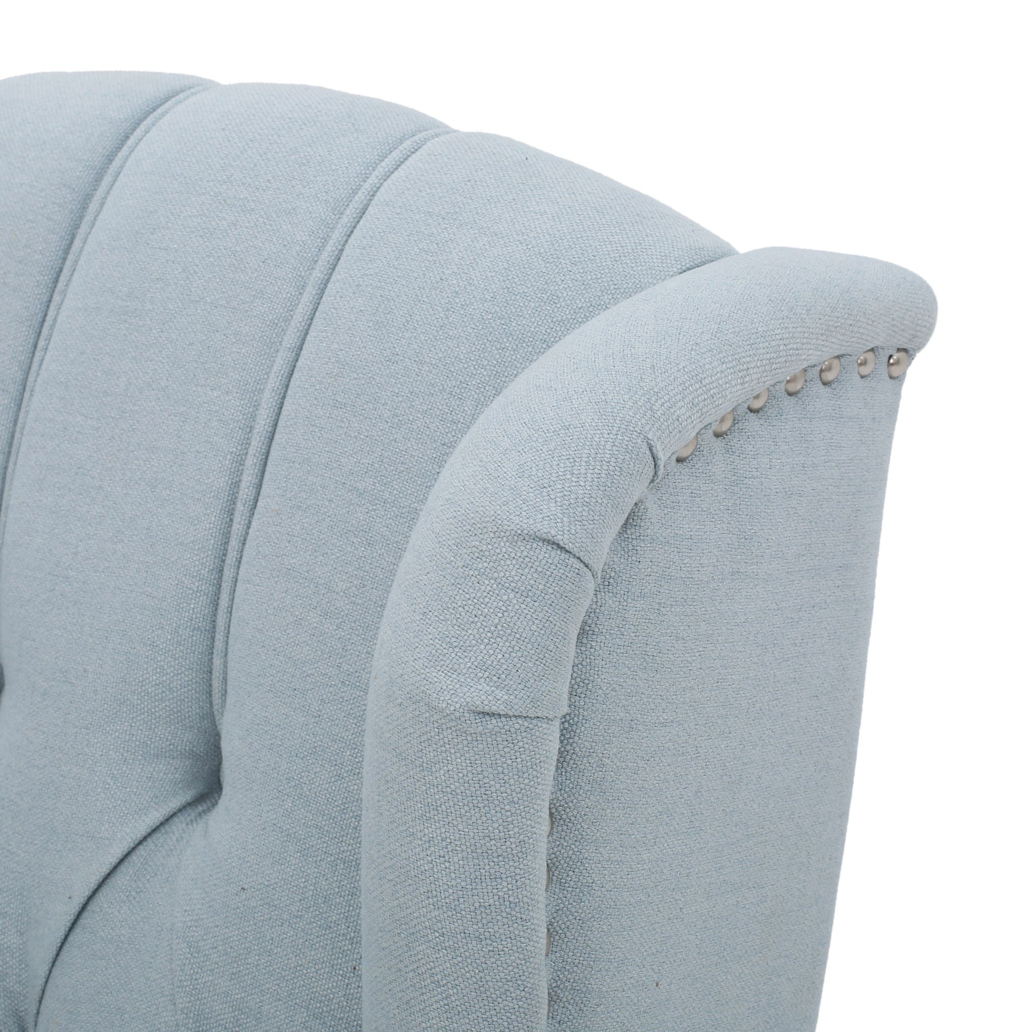 Armchair Recliner With Pushback Mechanism And Wingback Design