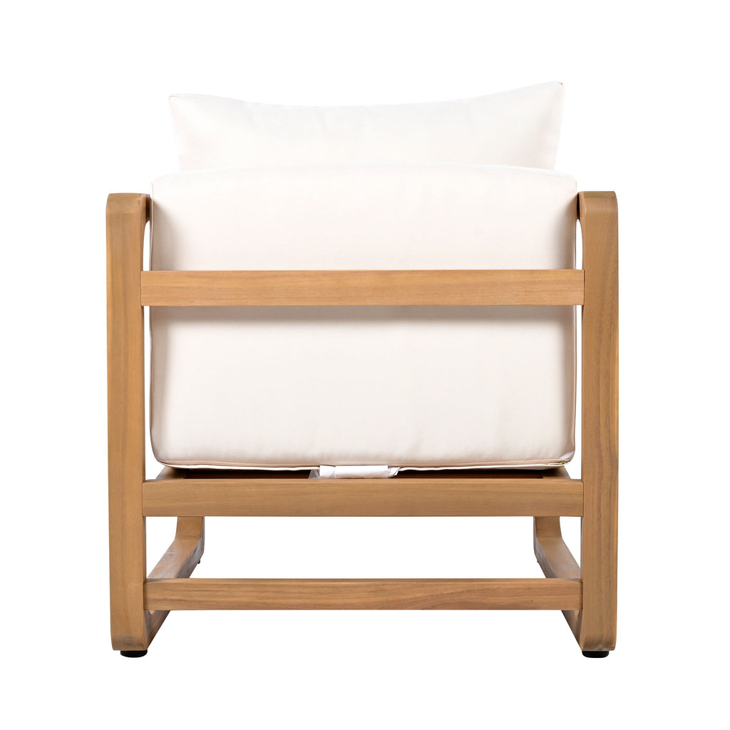 Outdoor Lounge Chair With Oversized Cushion Set For Patio