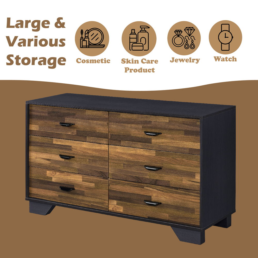 Eos - Dresser - Walnut & Black