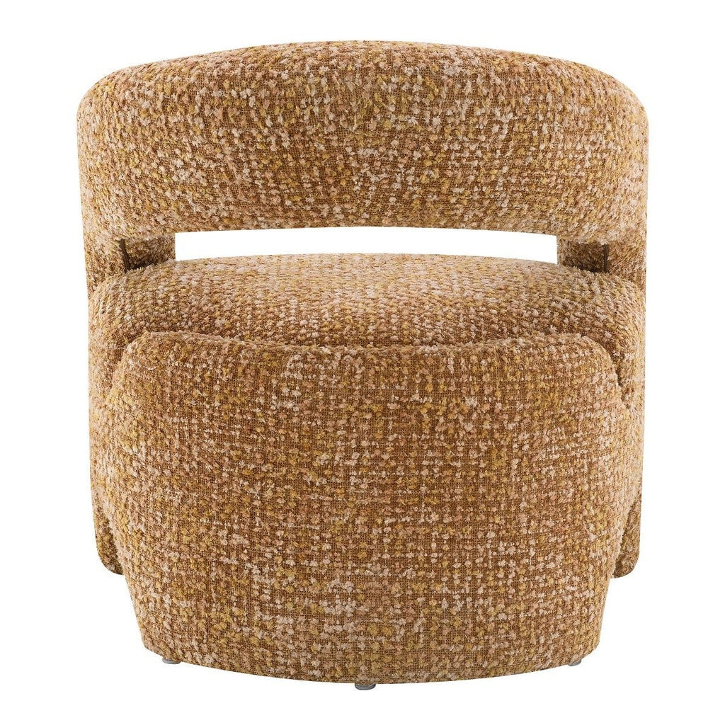 Pelia - Accent Chair - Orange Tweed