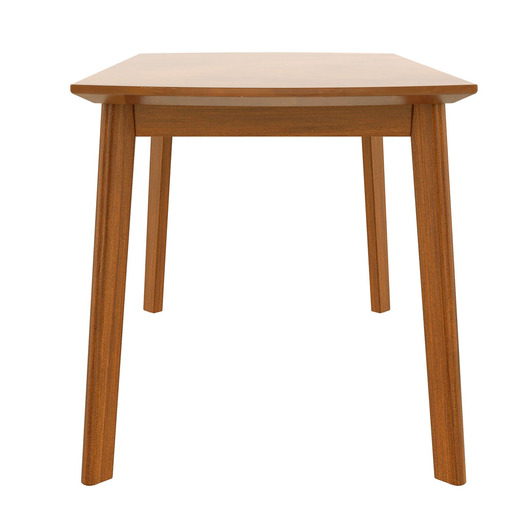 Mid Century Modern Dining Table Set For 4, Solid Wood Dining Table And Solid Wood Chairs, 5 Pieces Farmhouse Dining Table And 4 Upholstered Chairs - Brown / Gray