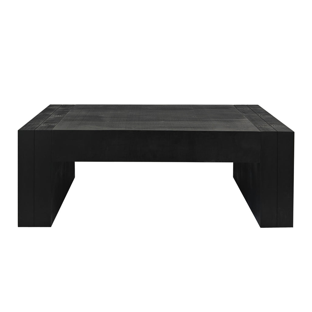 Modern Farmhouse Living Room Block Leg Coffee Table
