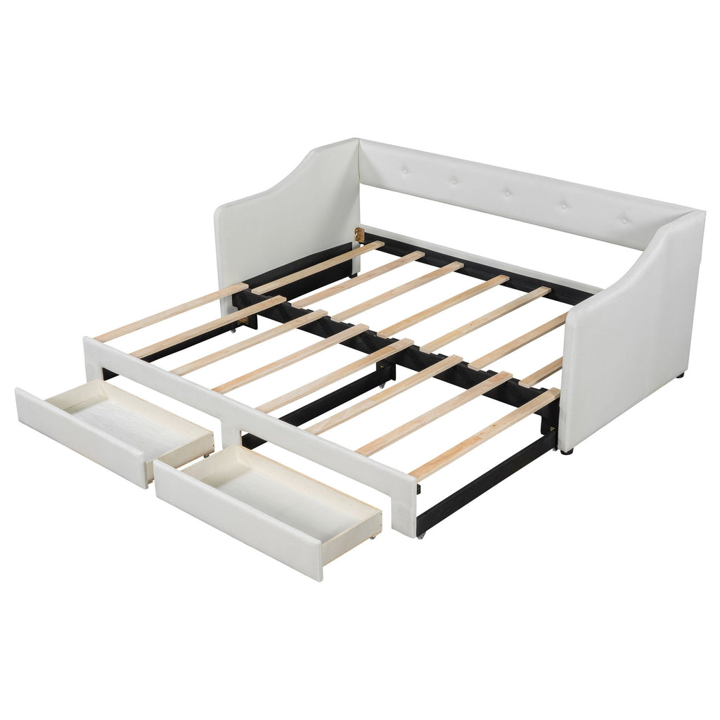 Upholstered Daybed With 2 Drawers