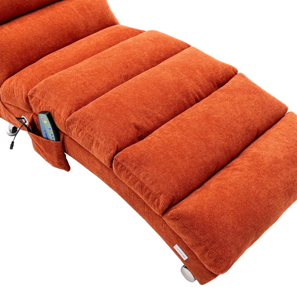 Massage Chaise Lounge Indoor With Remote Control, Ergonomic Electric Massage Lounger