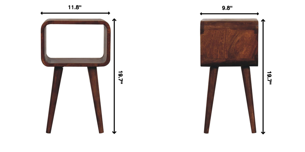 Minimalist Open Curved Nightstand