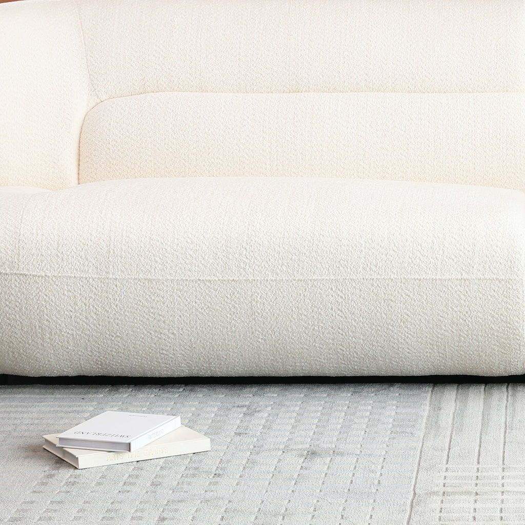 Modern Fashion Yp40116W Circular Curve Design Sofa, 4 Seater For Office & Bedroom - White