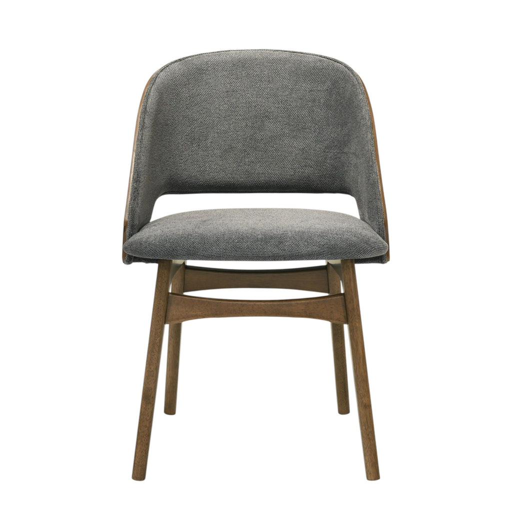 Delmon - Side Chair (Set of 2) - Gray / Walnut