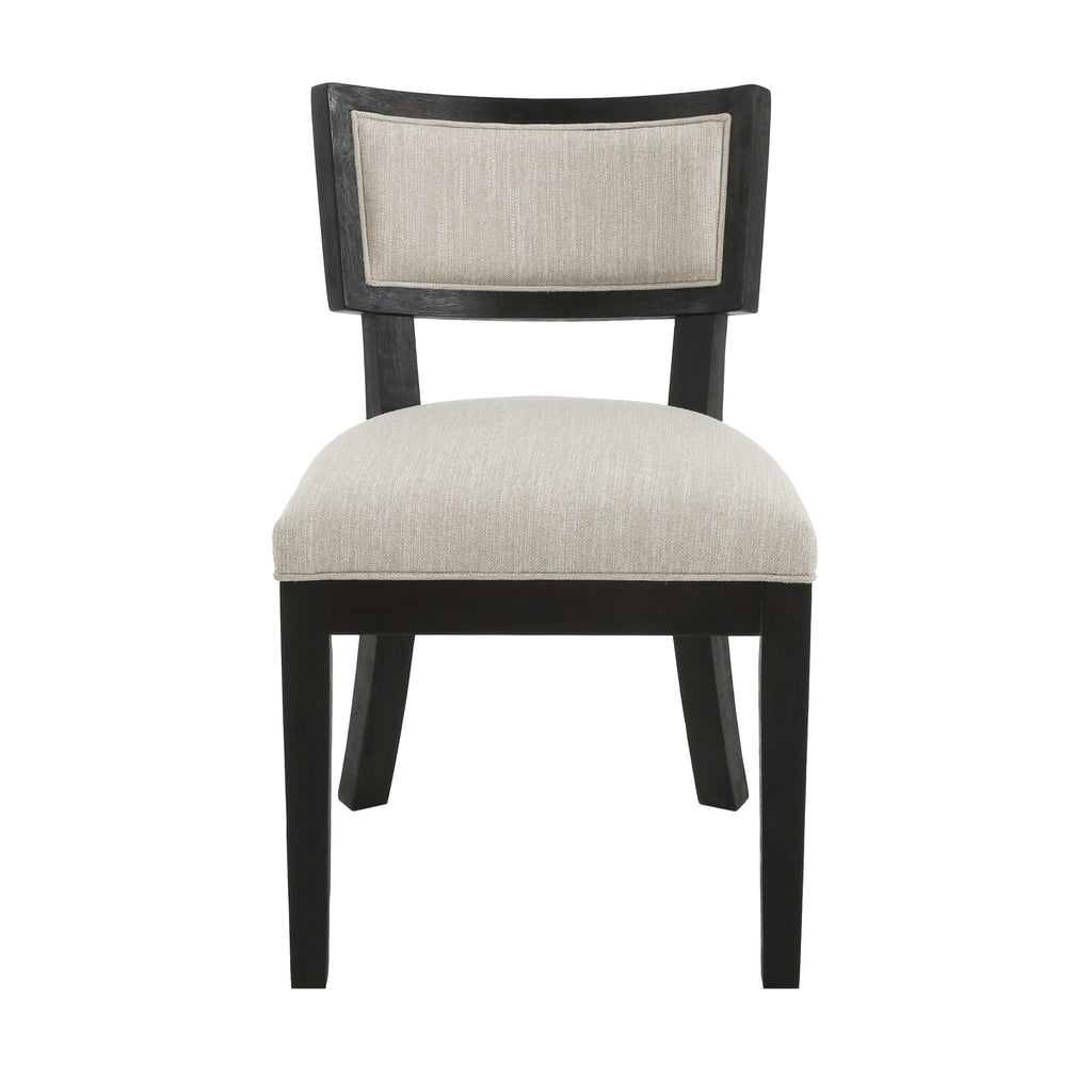 Farmhouse Style Fabric Upholstered Side Dining Chair Set