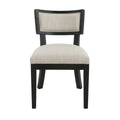Farmhouse Style Fabric Upholstered Side Dining Chair Set