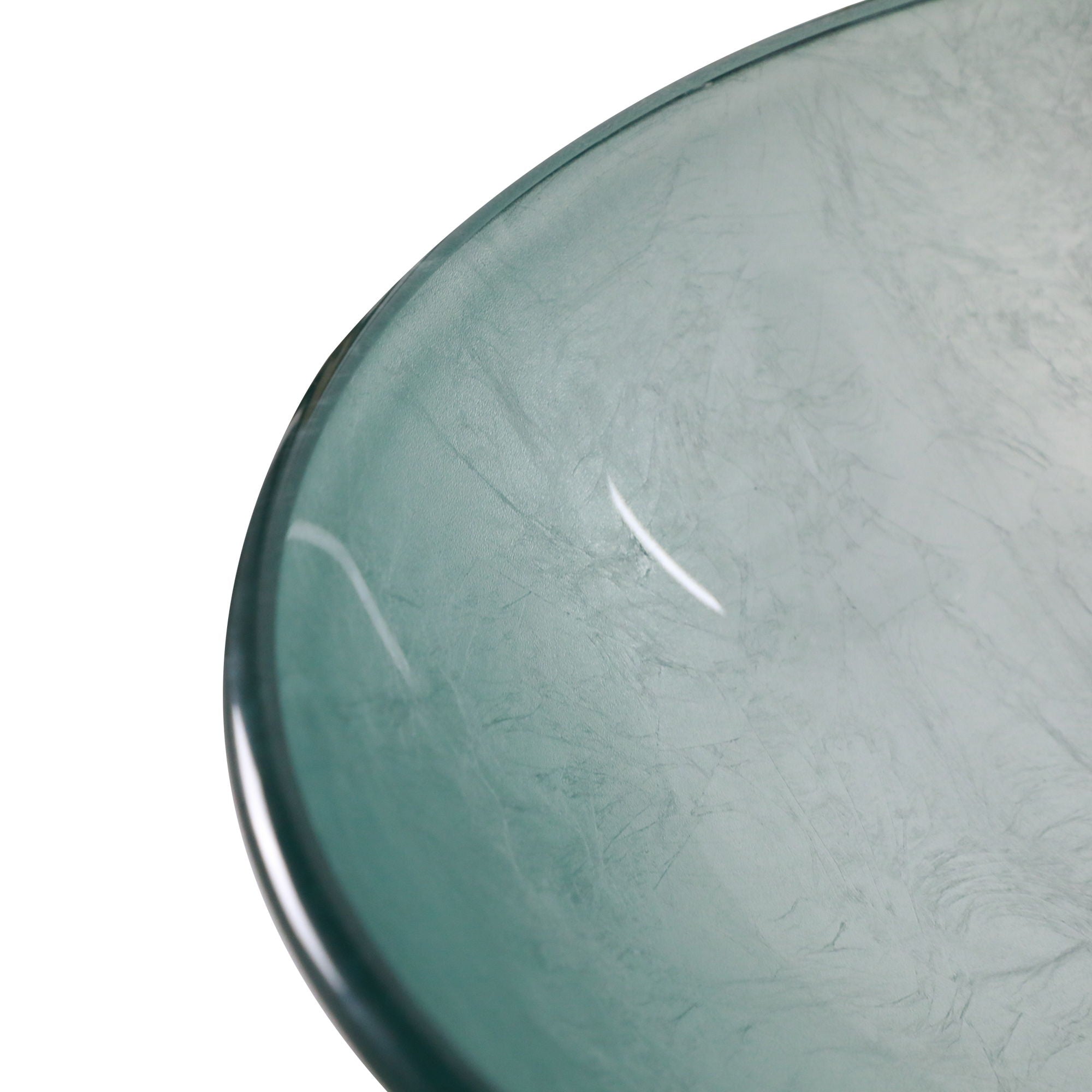 Artistic Tempered Glass Vessel Sink With Pop Up Drain