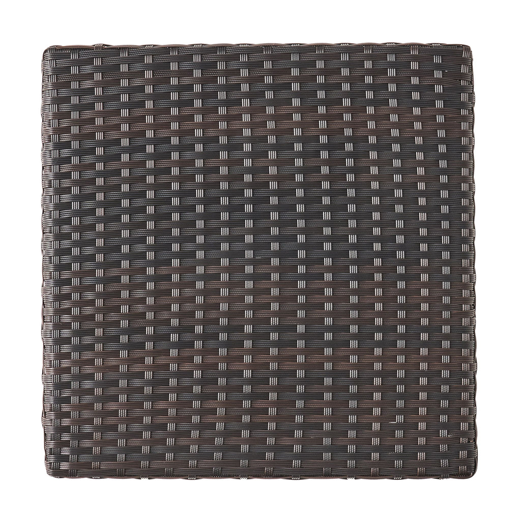 Luminant - Outdoor Side Table With Iron Frame - Brown
