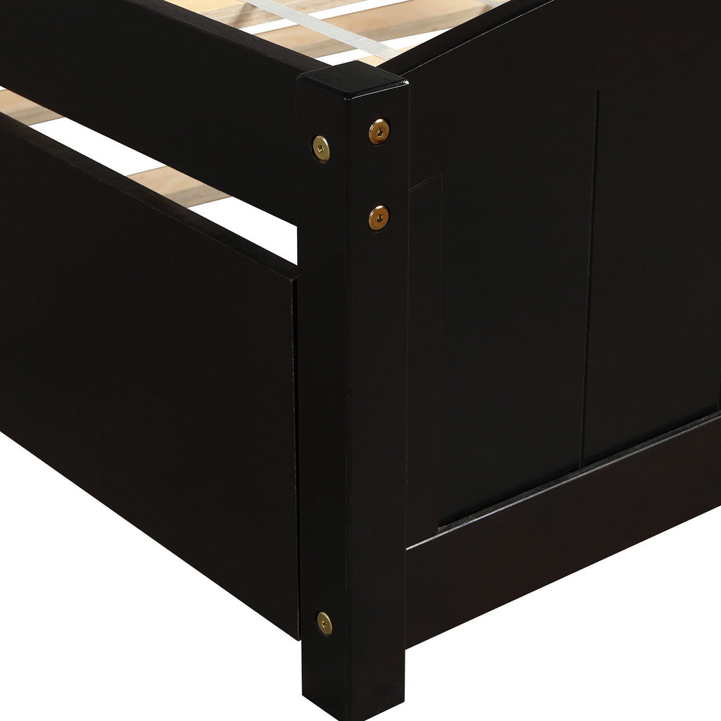 Platform Bed & Headboard, Footboard And Wood Slat Support