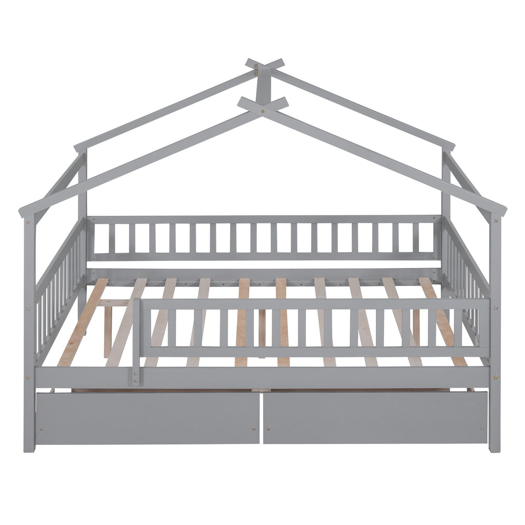 House Bed With 2 Drawers