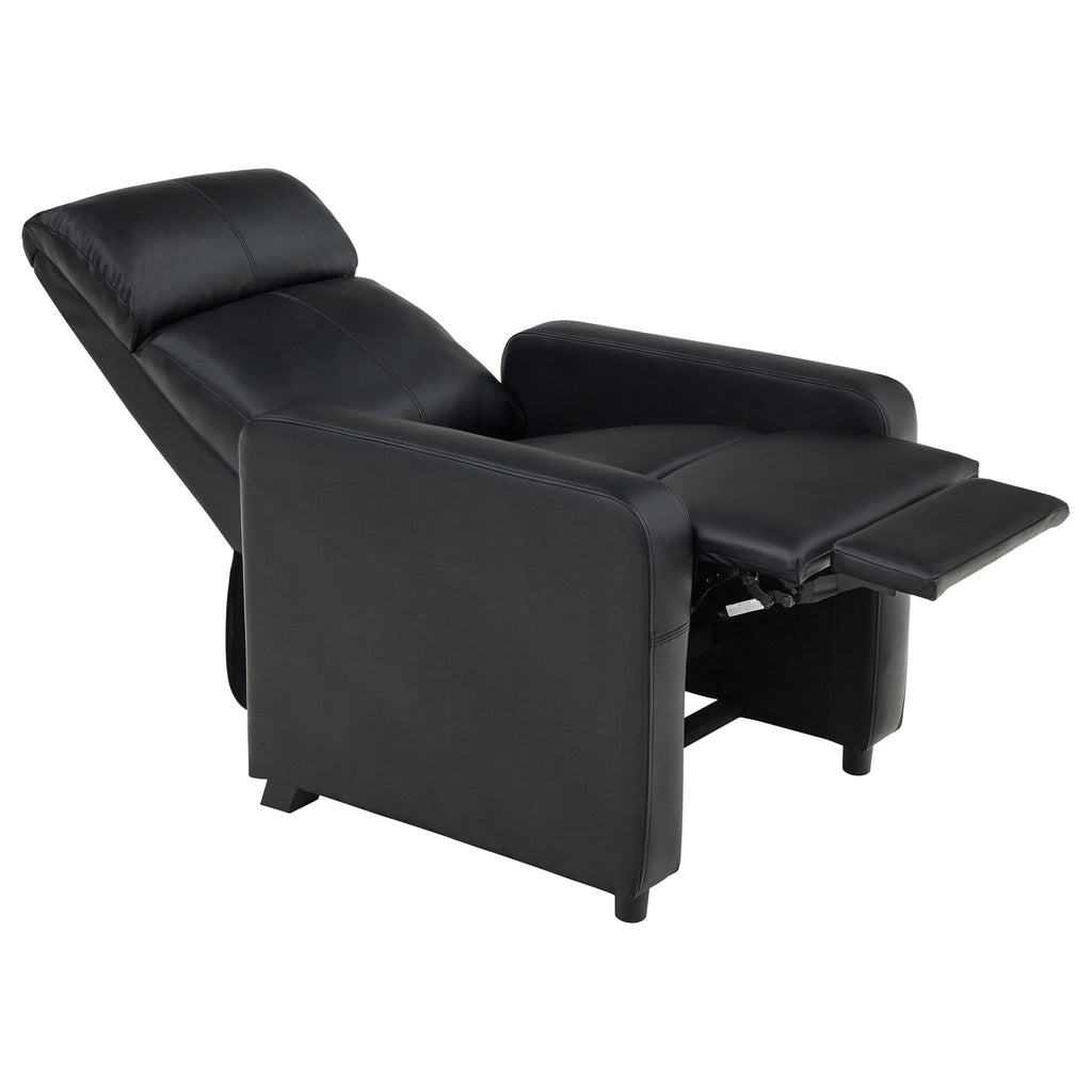 Warren - 3 Seater Home Theater With 2 Wedge Consoles Recliners - Black