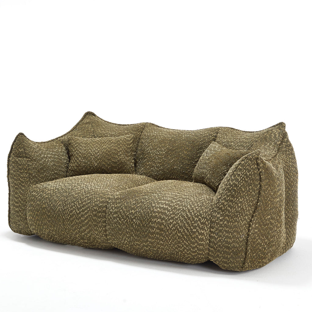 Comfortable Dual Beanbag Chair With High Resilience Foam Core For 2 People