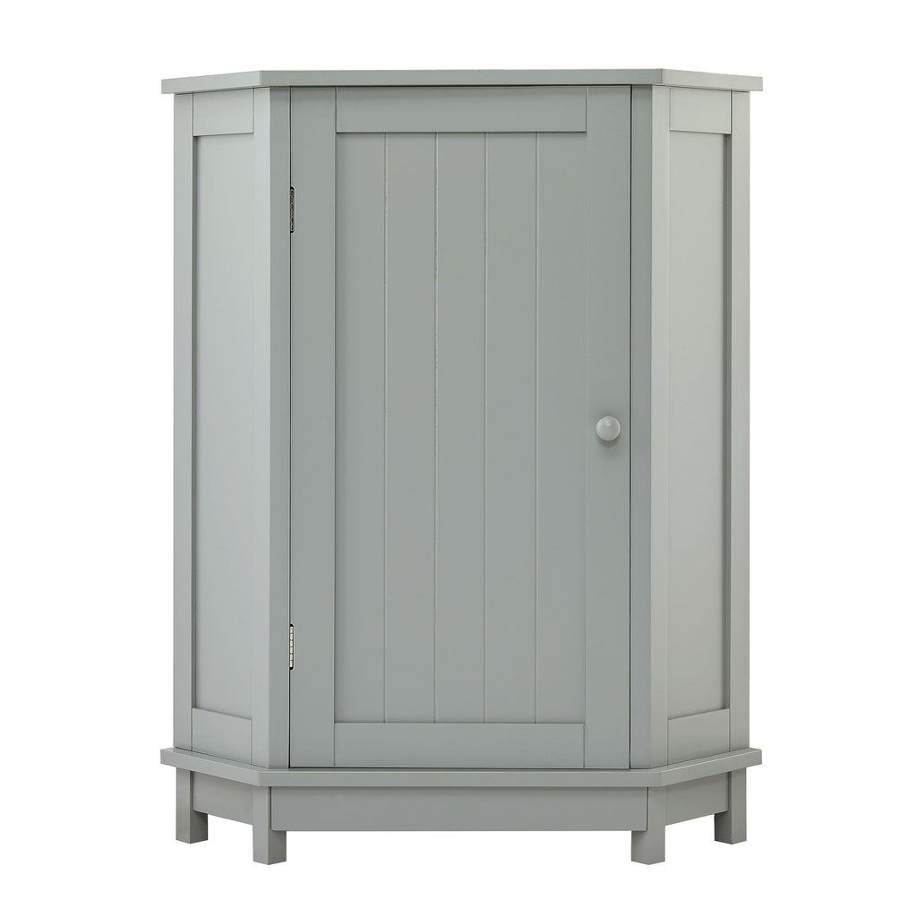 Bathroom Cabinet Triangle Corner Storage Cabinet With Adjustable Shelf Modern Style