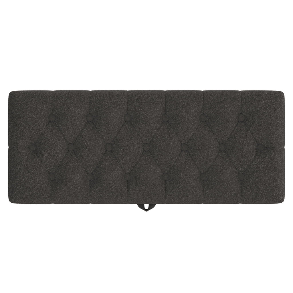 Modern Tufted Storage Ottoman Bench With Metal Legs