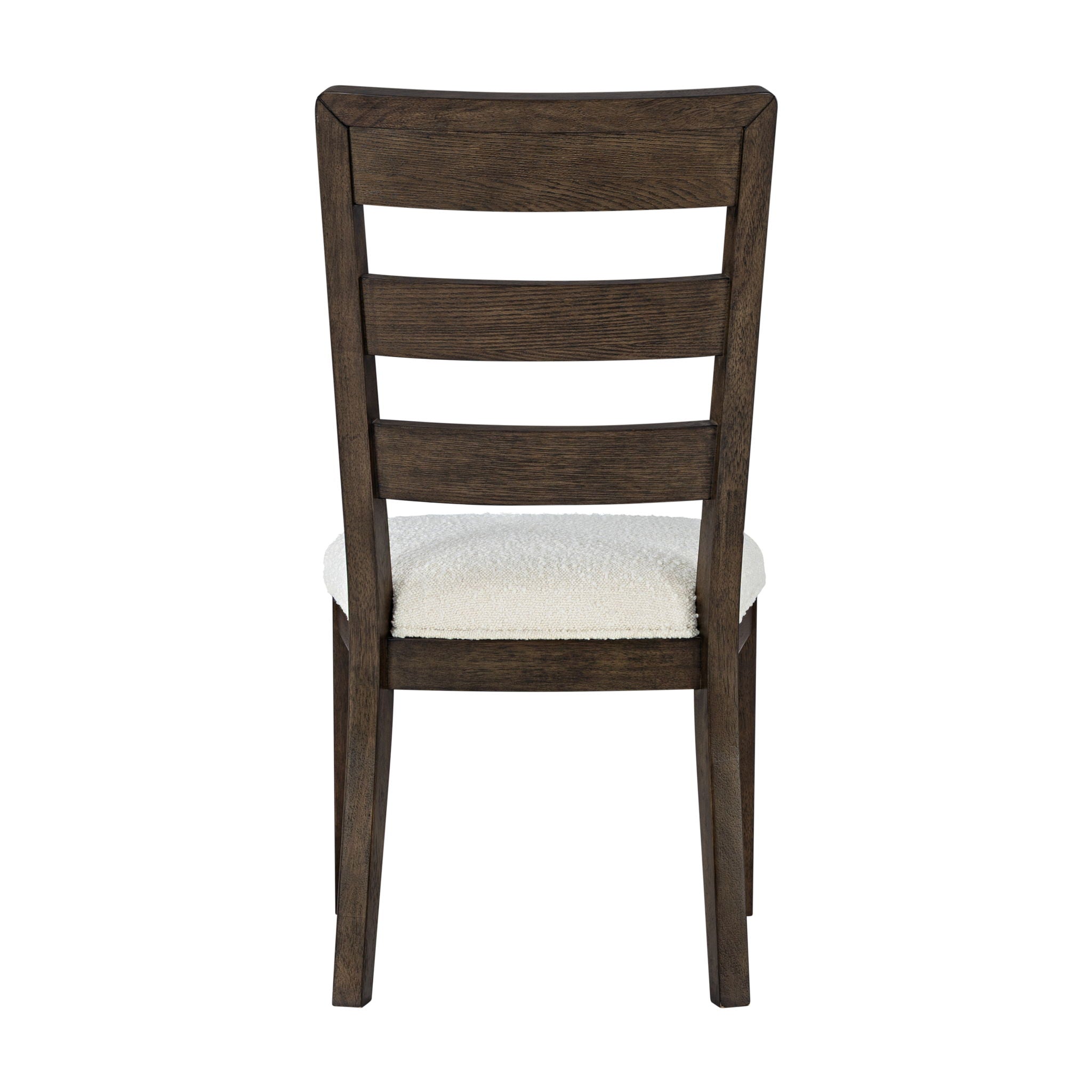 Upholstered Dining Chair With Ladder Back Design (Set of 2)