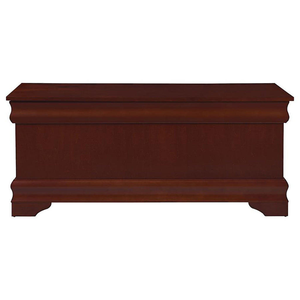Chest With Curved Moldings And Bracket Feet - Brown