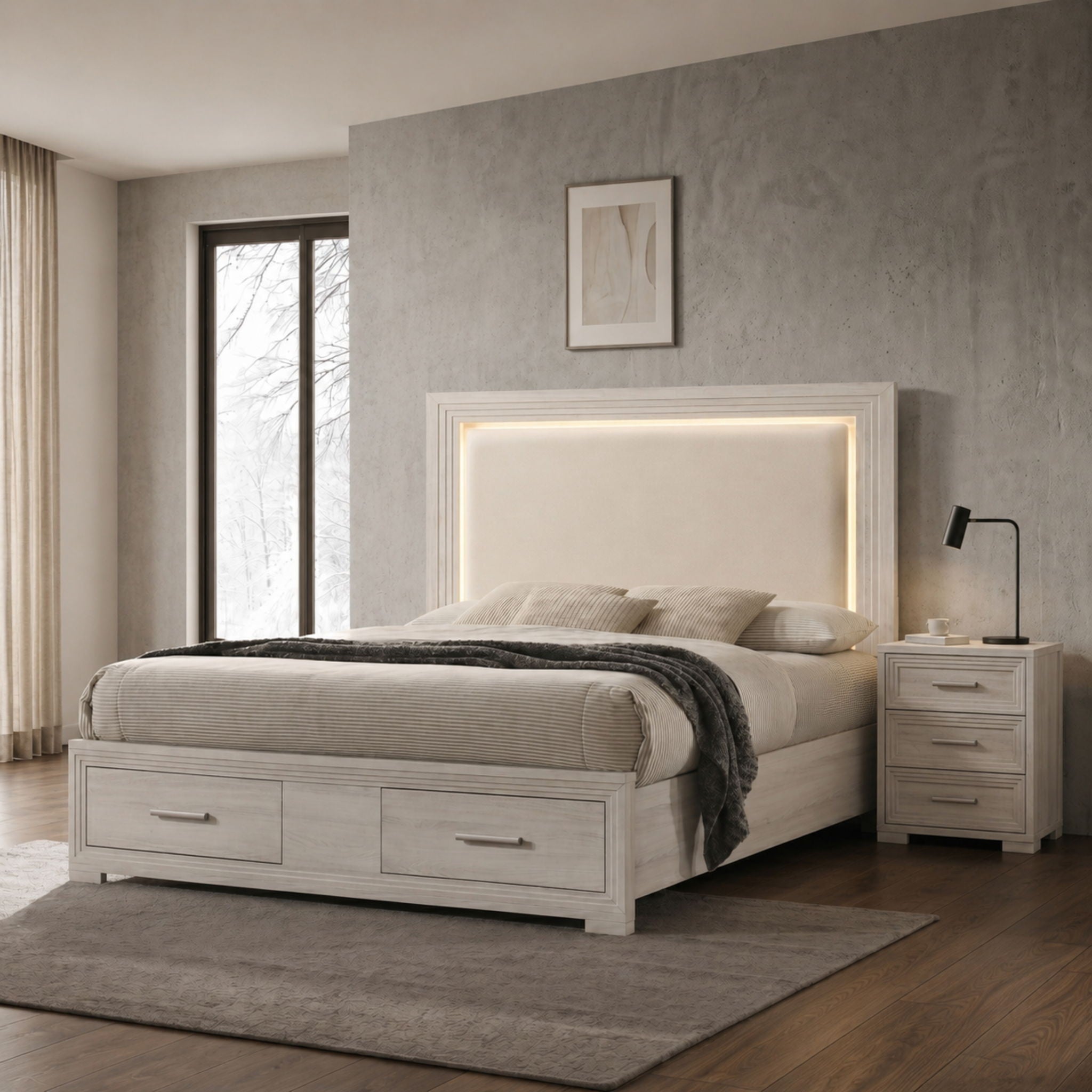 Colorado - Bedroom Set With Upholstered LED Headboard