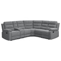 Aaron - 3 Piece Upholstered Sectional - Smoke