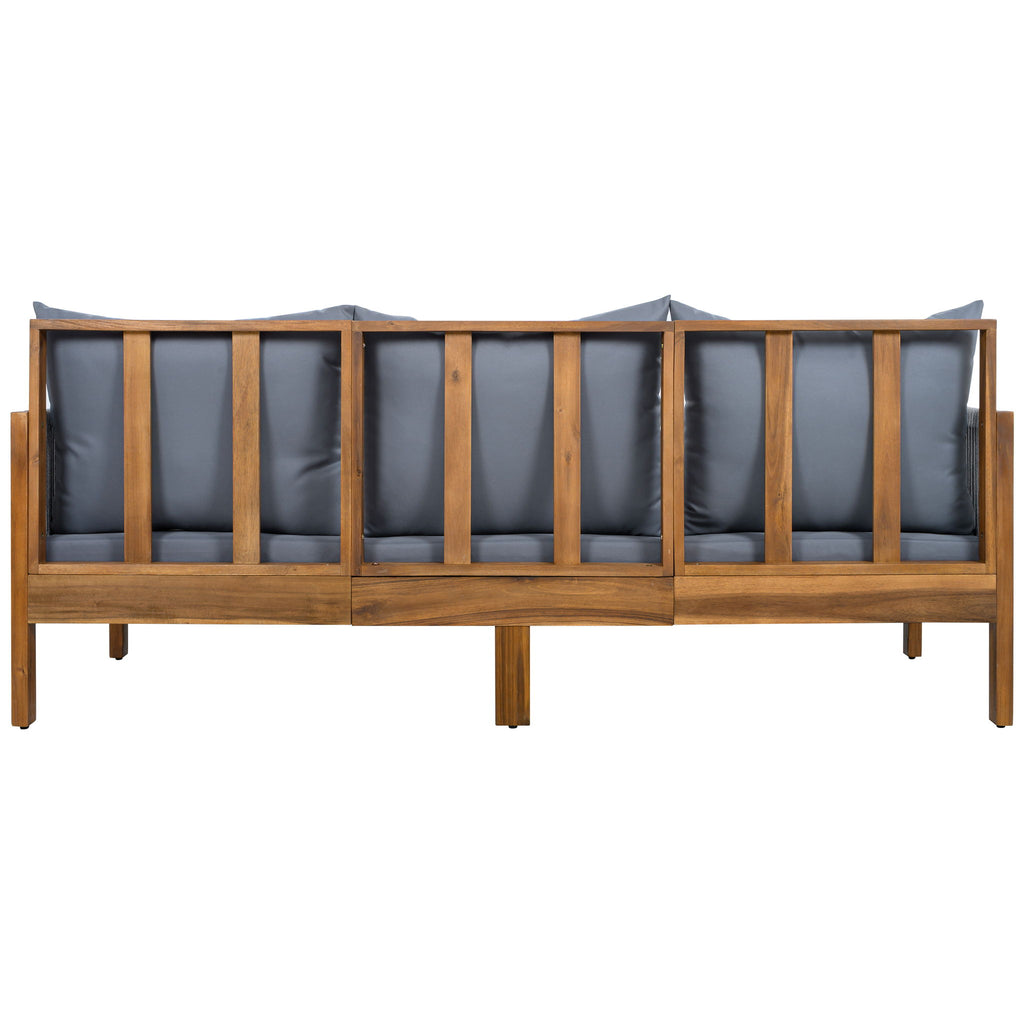 Outdoor Daybed, Patio Sofa Bed, 3 Seat Convertible Sunbed