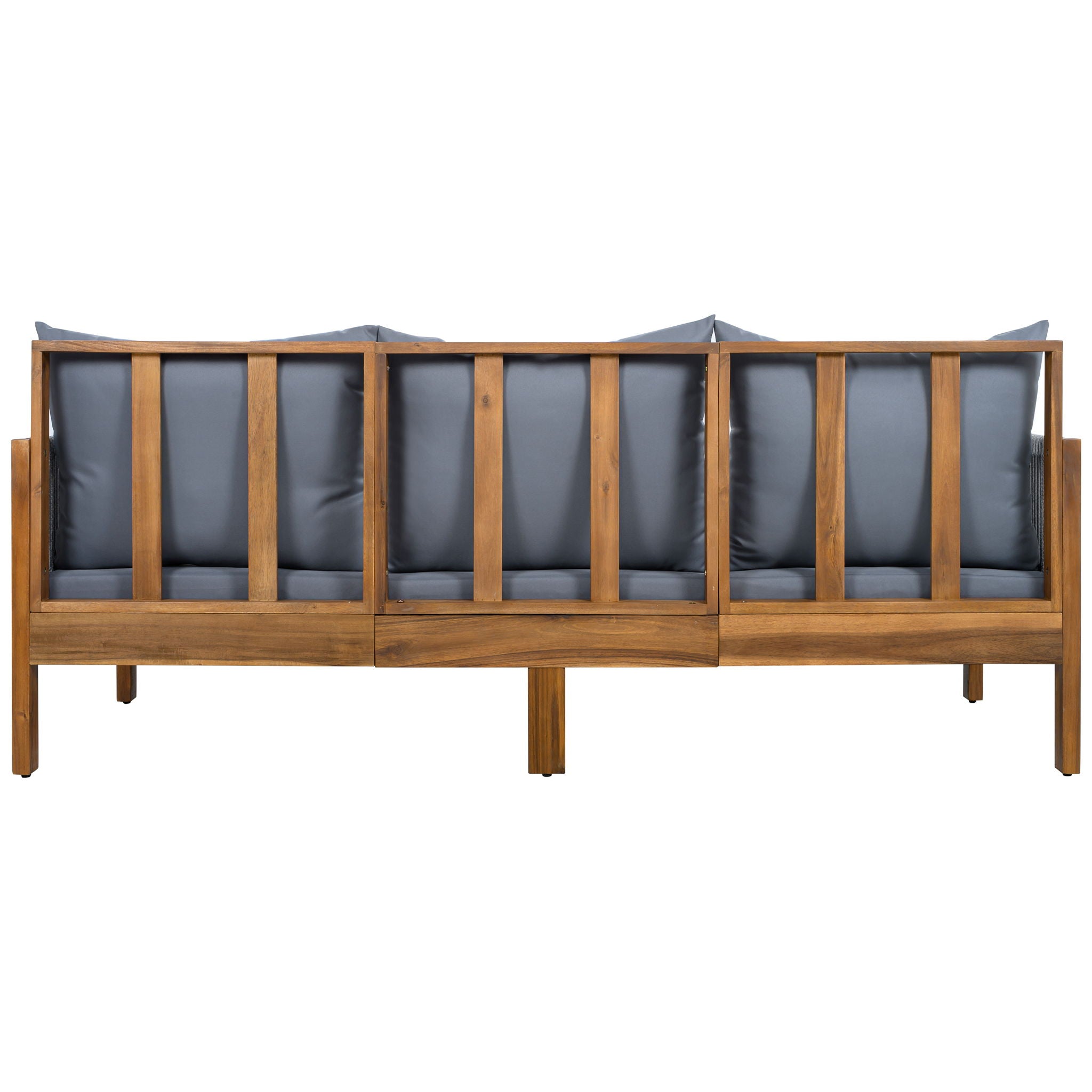 Outdoor Daybed, Patio Sofa Bed, 3 Seat Convertible Sunbed