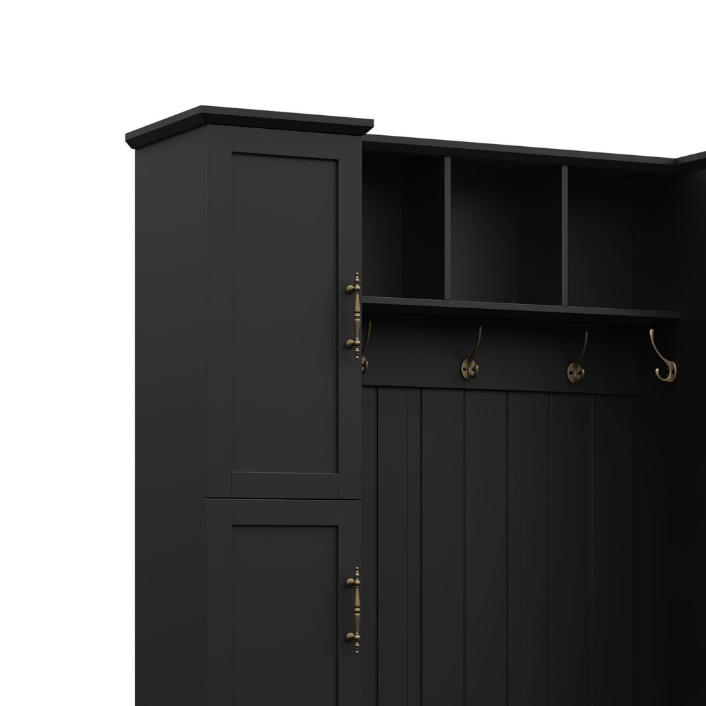 Hall Tree With 4 Side Cabinets
