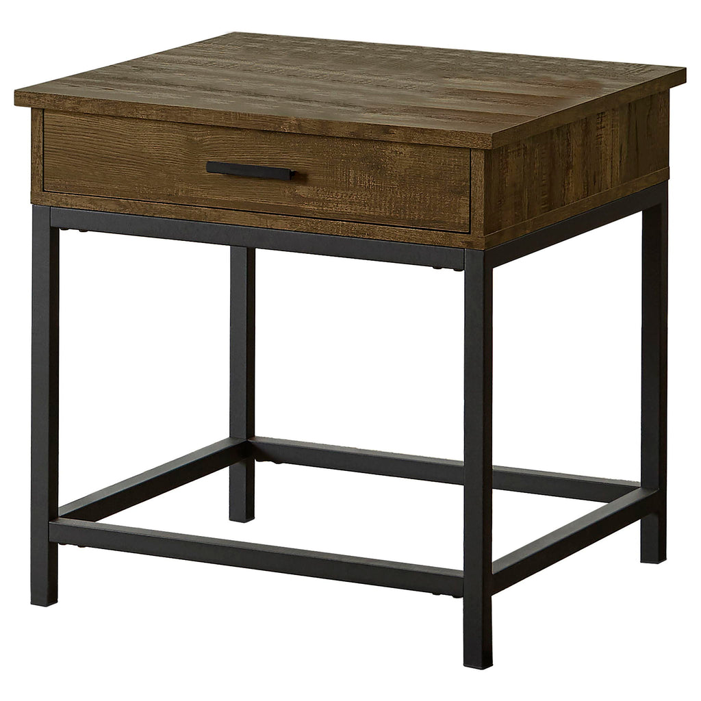 Walton - 2 Piece Coffee And End Table Set With Lift Top Design - Brown Oak