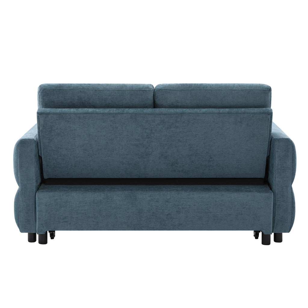 Convertible Sofa Bed Loveseat With Adjustable Backrest And USB Ports