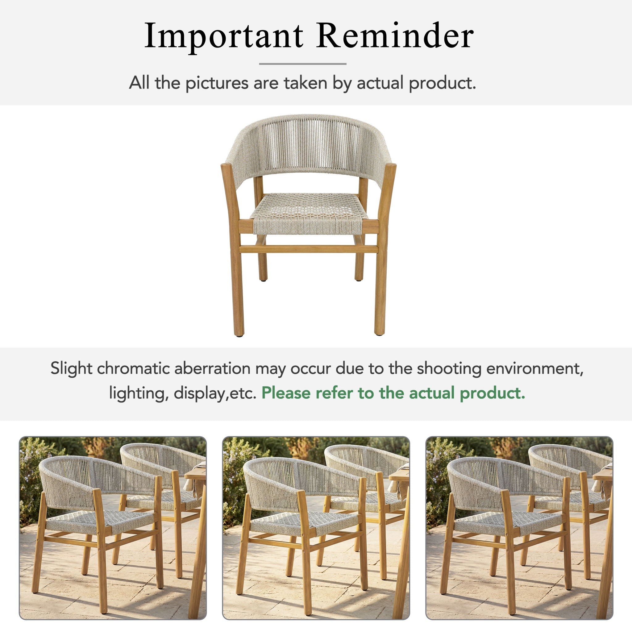 Elegant Outdoor Accent Chair (Set of 2)