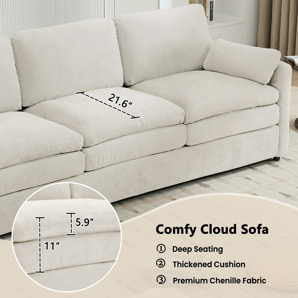 Cozy Upholstered 3 Seater Sofa Cushion For Living Room