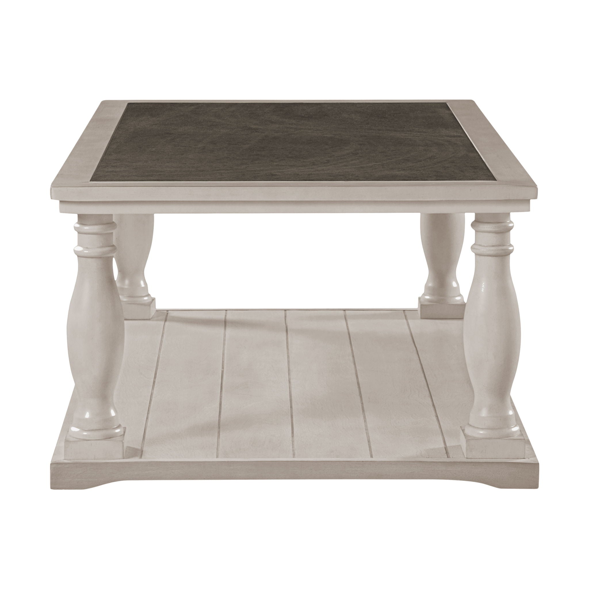 Farmhouse Rectangular Coffee Table With 2 Tiers