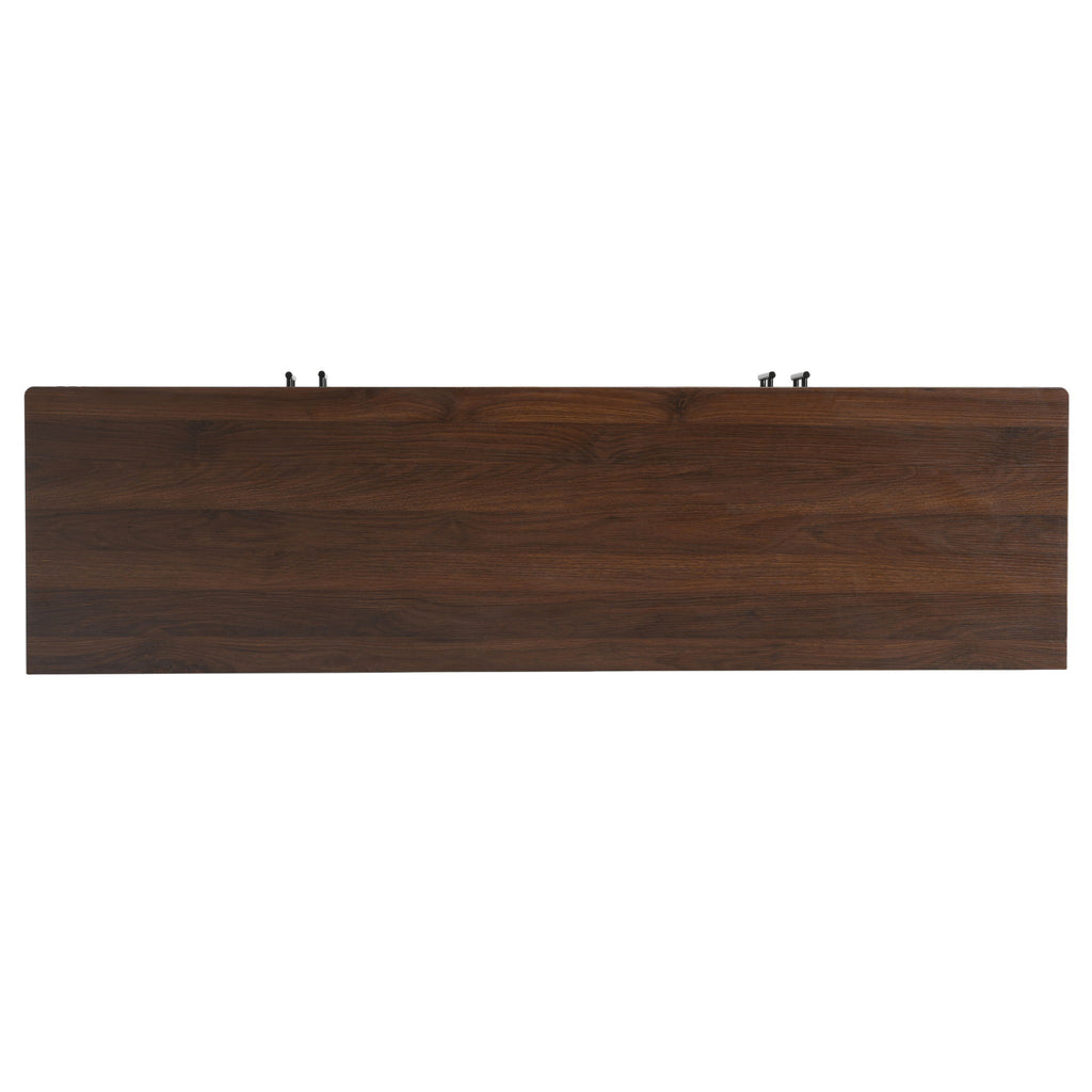 4 Door TV Cabinet, 2 Storage Spaces, Adjustable Shelves