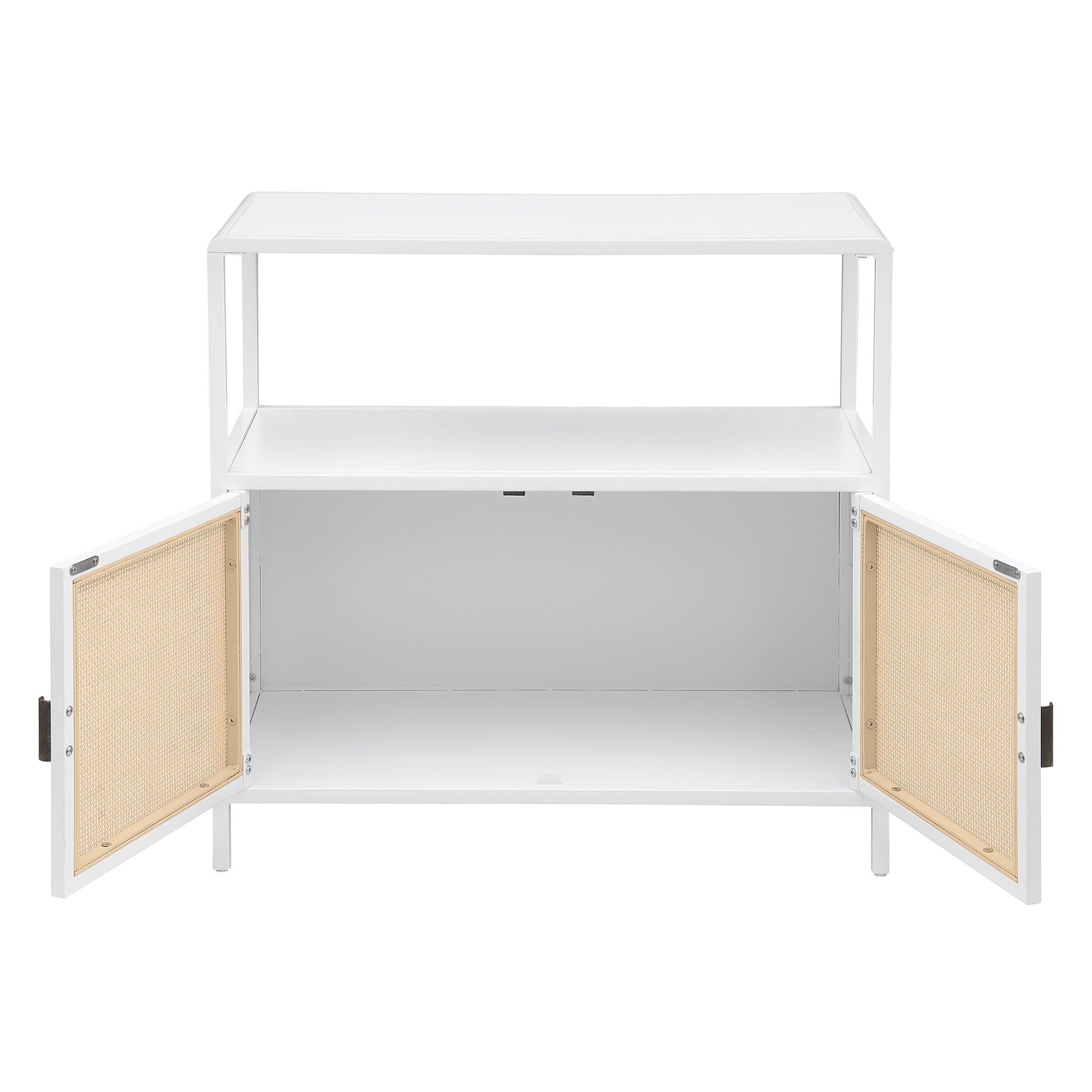 Kenneth - 2 Door Radio Weave Accent Cabinet - White