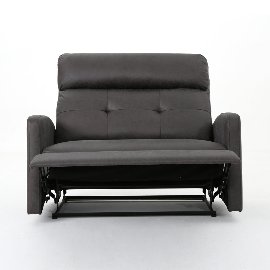 Alma - Contemporary Upholstered Loveseat Recliner - Slate