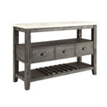 Merel - Server - White Marble Top & Gray Oak