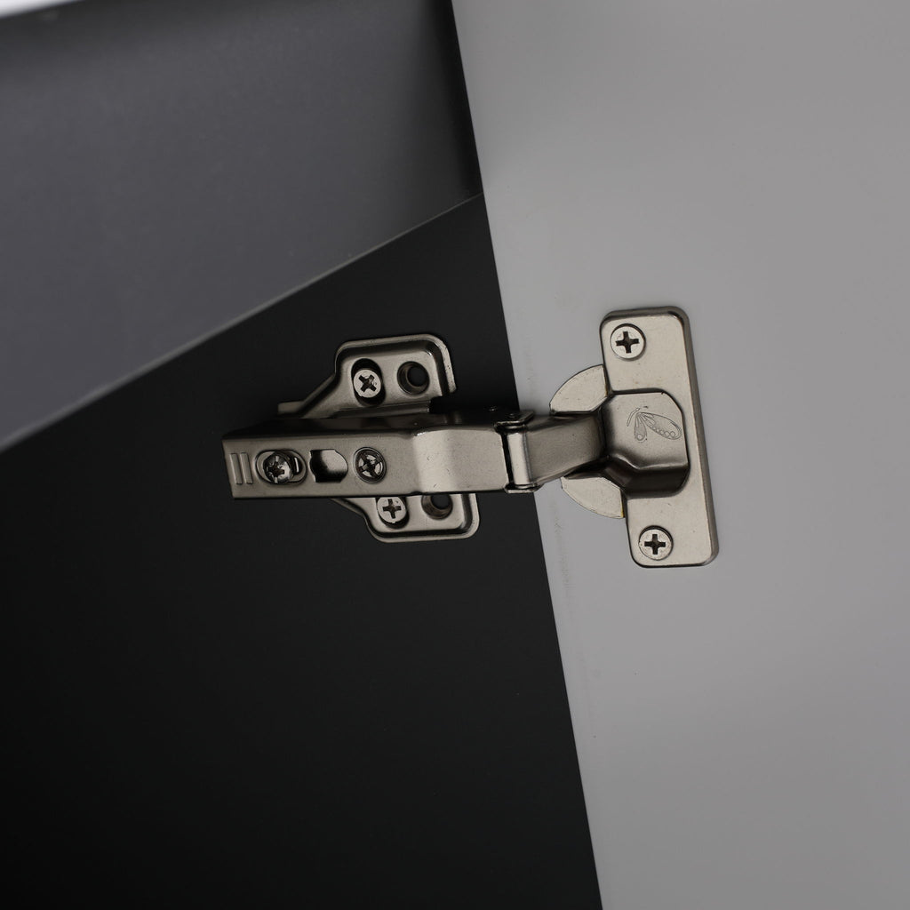 Contemporary Freestanding Bathroom Vanity With Resin Sink & Soft-Close Cabinet Doors