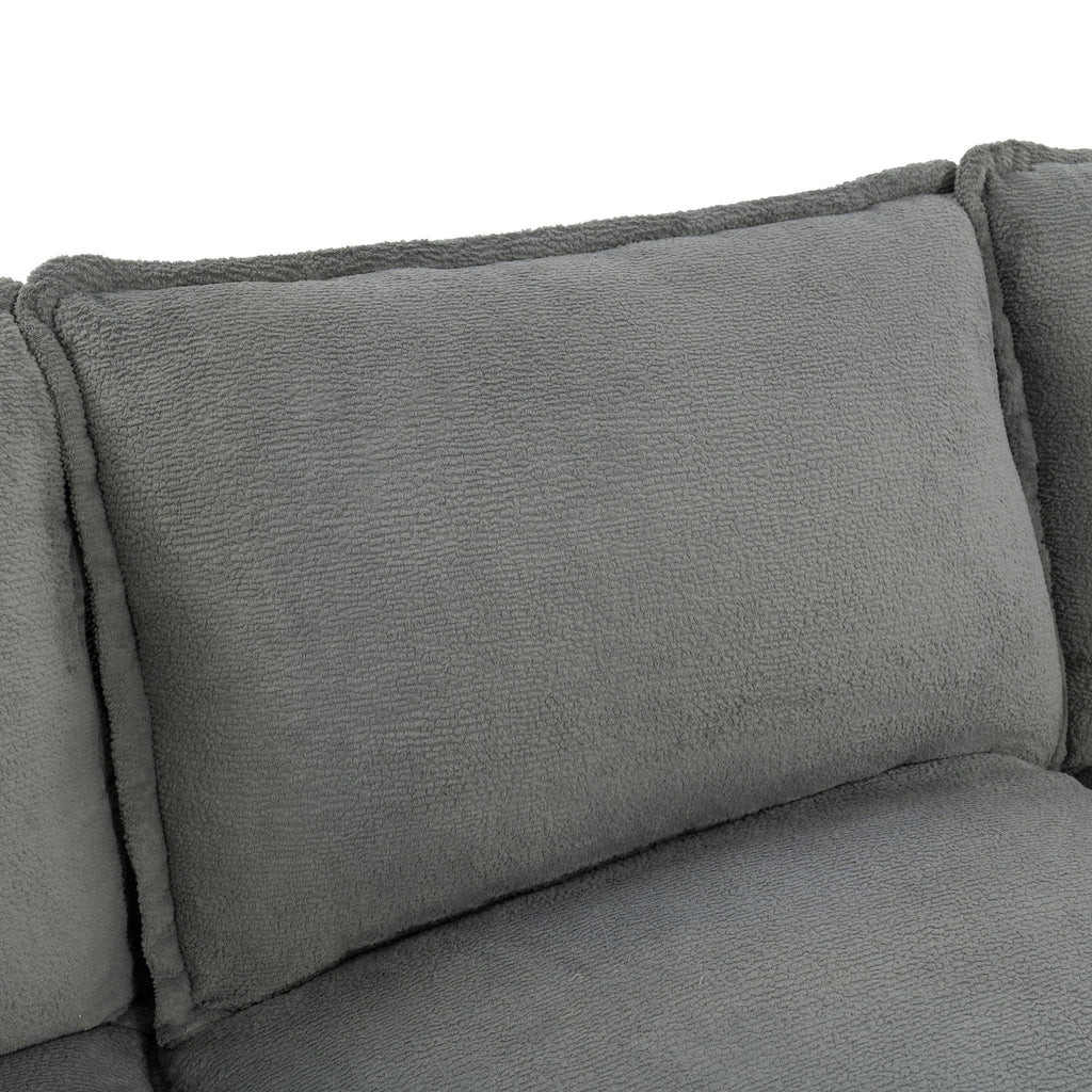 Modern 3 Seater Sofa With Side Storage Pockets For Living Room