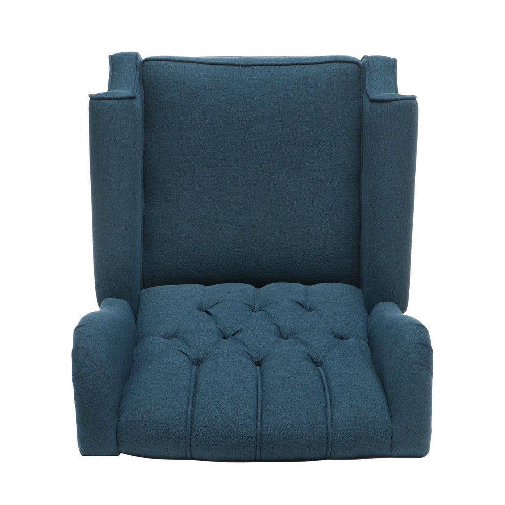 Armchair Recliner With Pushback Mechanism And Wingback Design