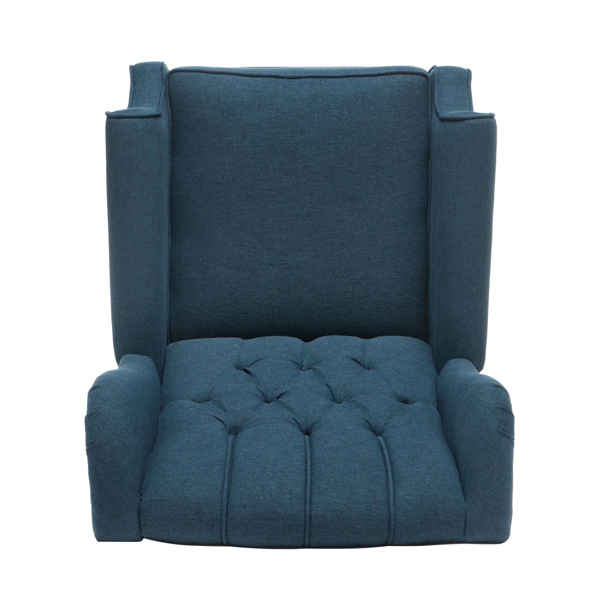 Armchair Recliner With Pushback Mechanism And Wingback Design