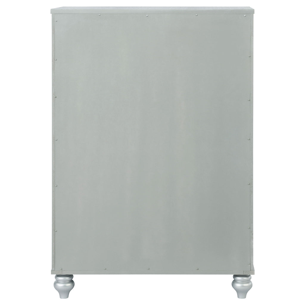 Arabesque - 5 Drawer Bedroom Chest - Silver
