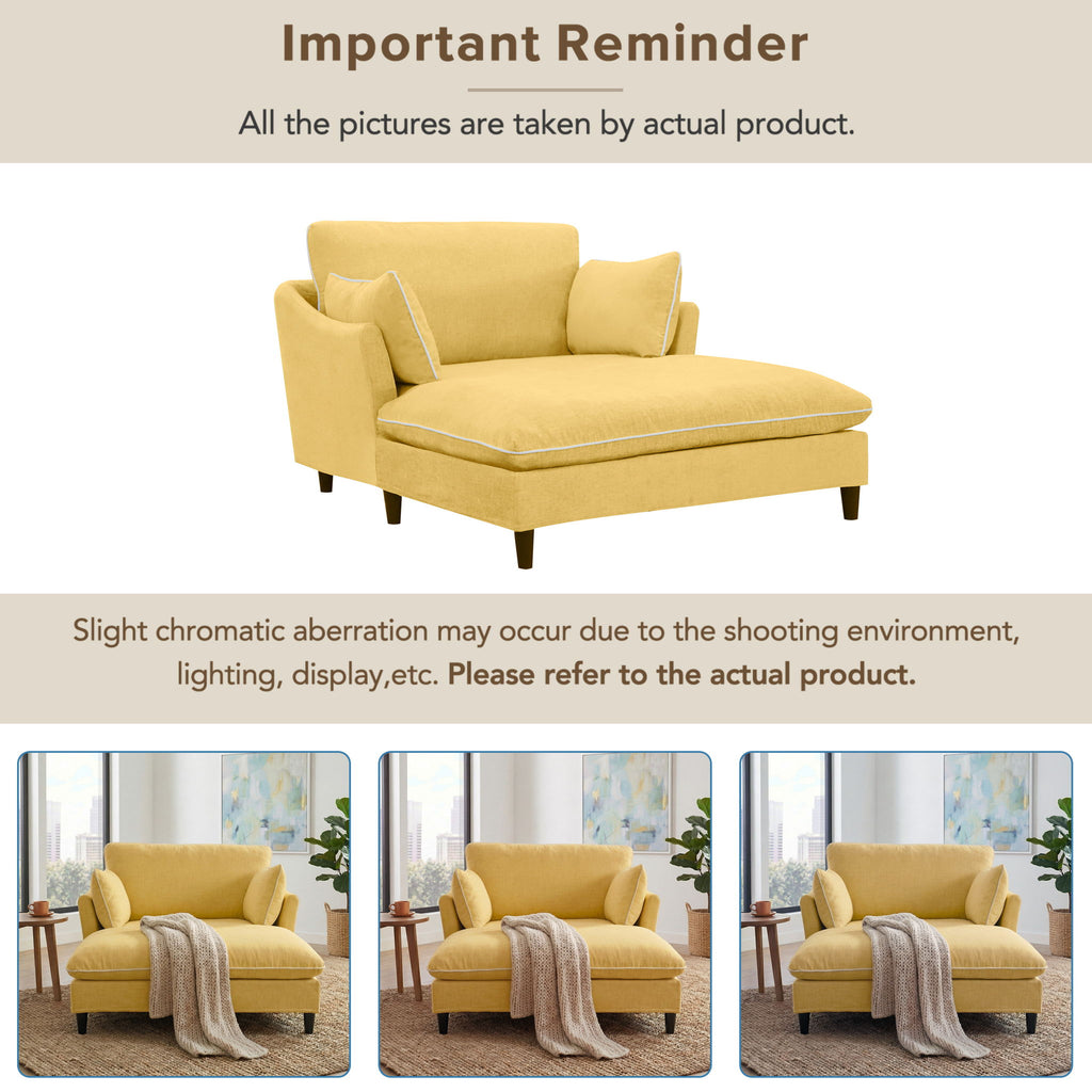 Modern Chaise Lounge Couch Sofa Bed With Pillows