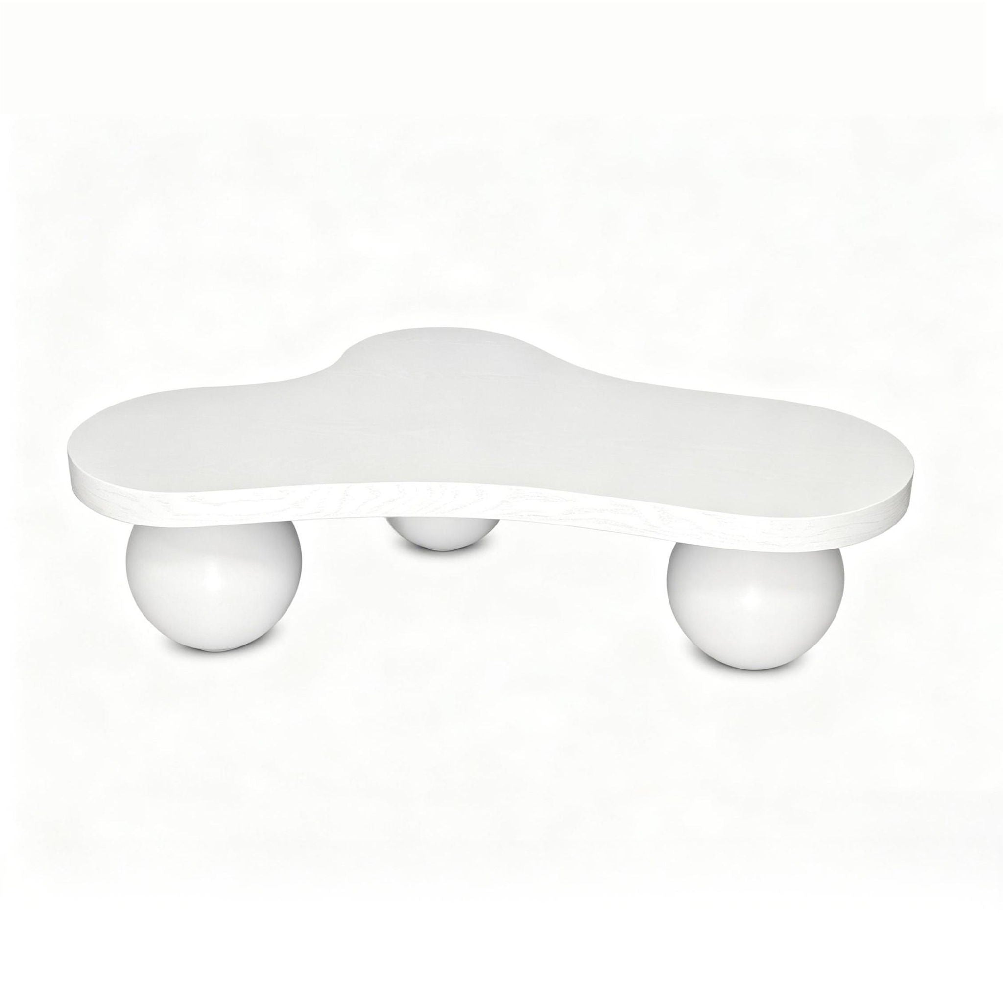Cloud Shaped Coffee Table With 3 Ball Legs For Living Room